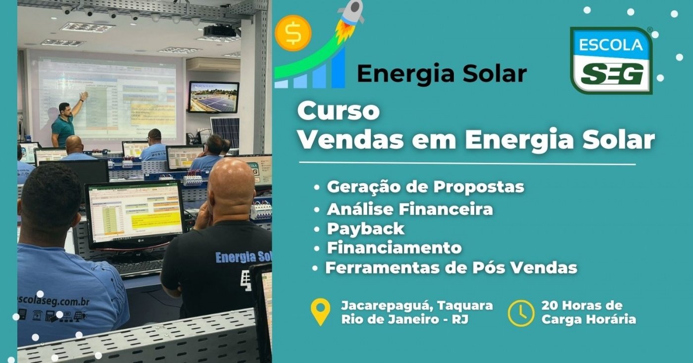 CURSO DE VENDAS - EM ENERGIA SOLAR (MARÇO) - 2026