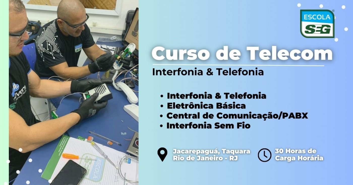 CURSO DE TELECOM - INTERFONIA E TELEFONIA (MAIO)