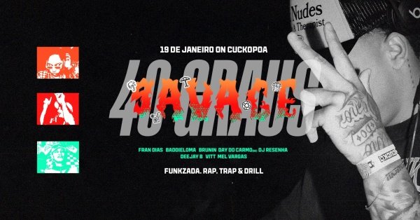Savage Rapper Pakistan SAVAGE 40º C Funkzada Rap Trap & Drill @Cucko em Porto Alegre - Sympla