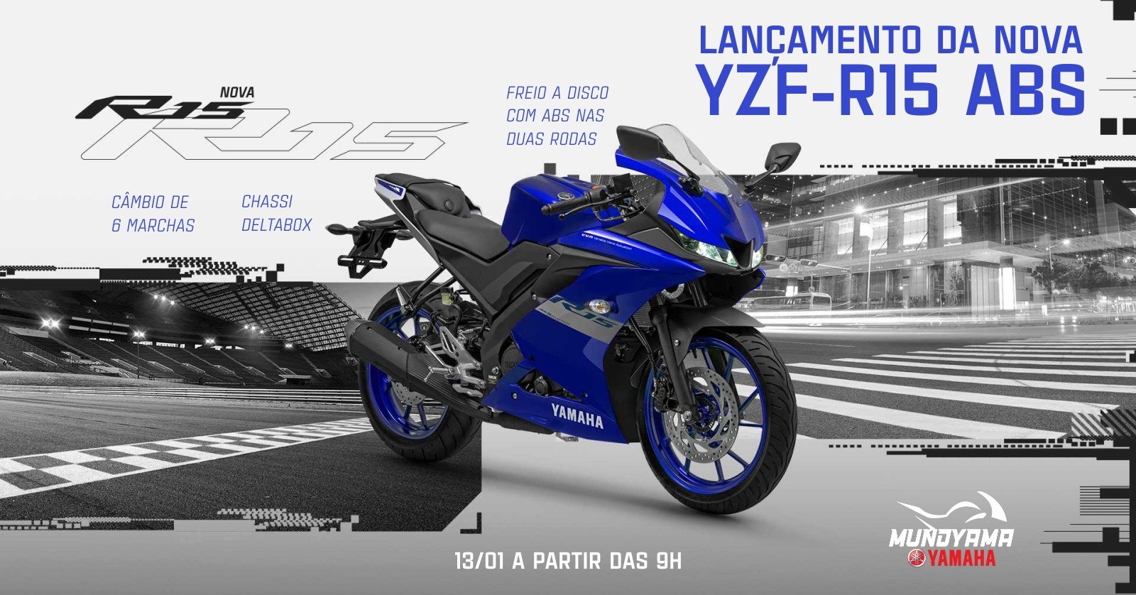 Mundyama|LANÇAMENTO YZF-R15 ABS + CAFÉ DA MANHÃ em Itapeva - Sympla