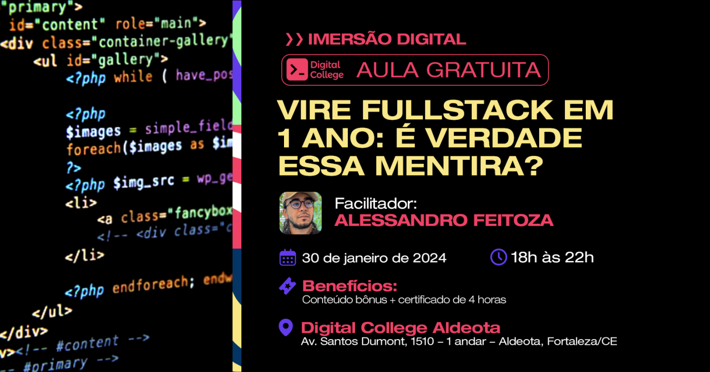 IMERSÃO DIGITAL | VIRE UM FULLSTACK EM 1 ANO: É VERDADE ESSA MENTIRA ...