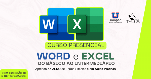 Curso Presencial: WORD e EXCEL - Básico ao Intermediário em Aparecida ...
