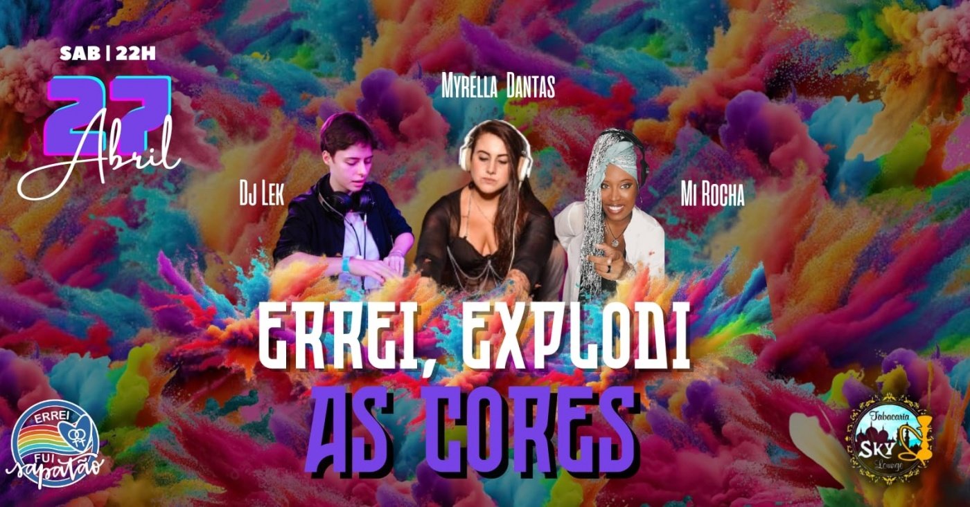 ERREI, EXPLODI AS CORES em São Paulo - Sympla