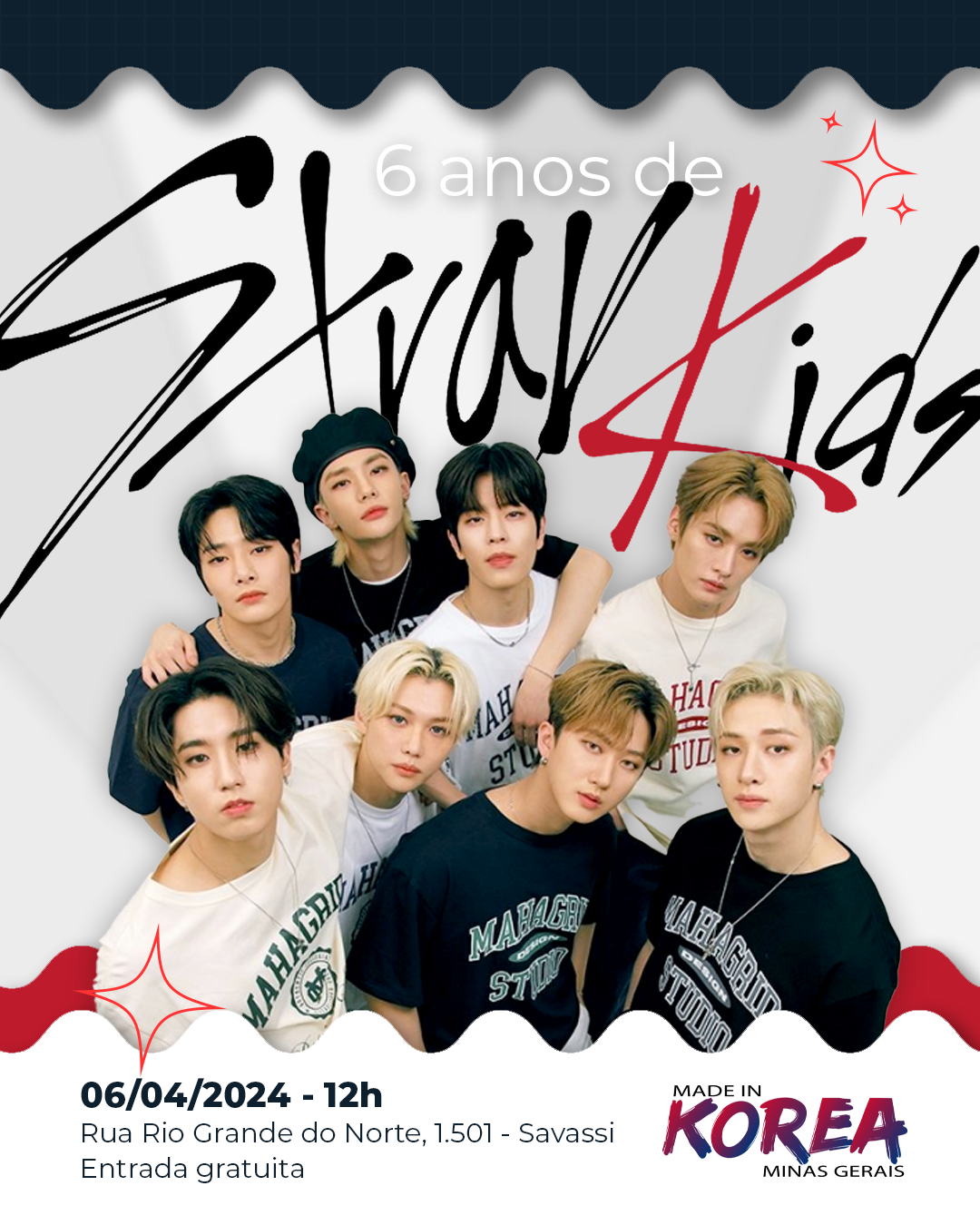 Stray kids 6 anos debut em Belo Horizonte - Sympla