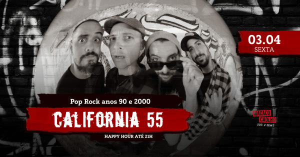 Banda California 55 - Pop Rock anos 90 e 2000 em Rio de Janeiro - Sympla
