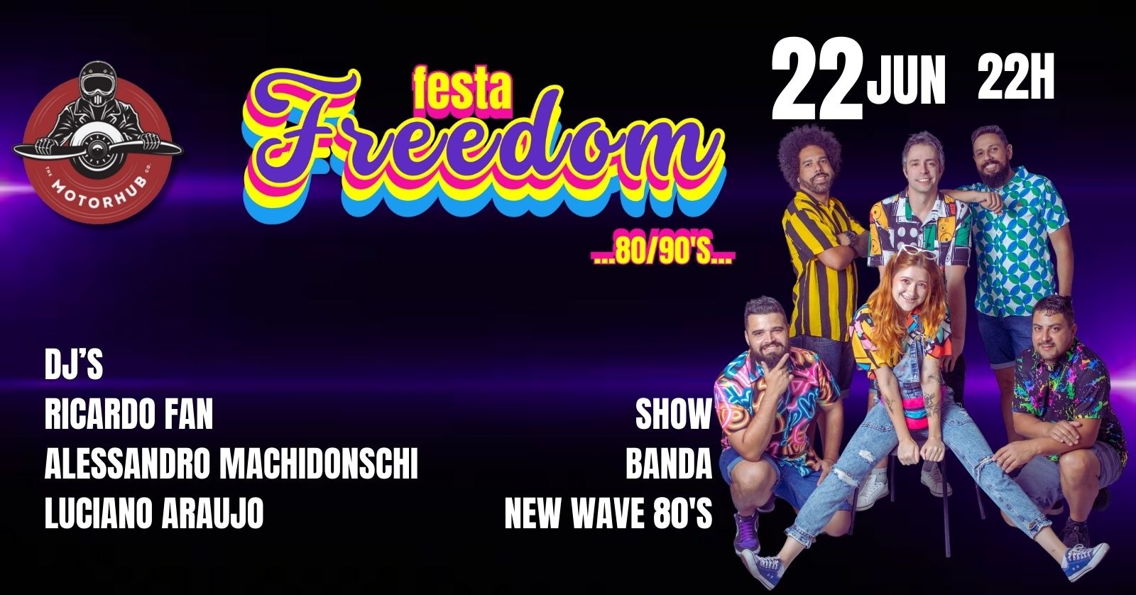 FESTA FREEDOM 80/90 EVENTO TRANSFERIDO- SHOW BANDA NEW WAVE