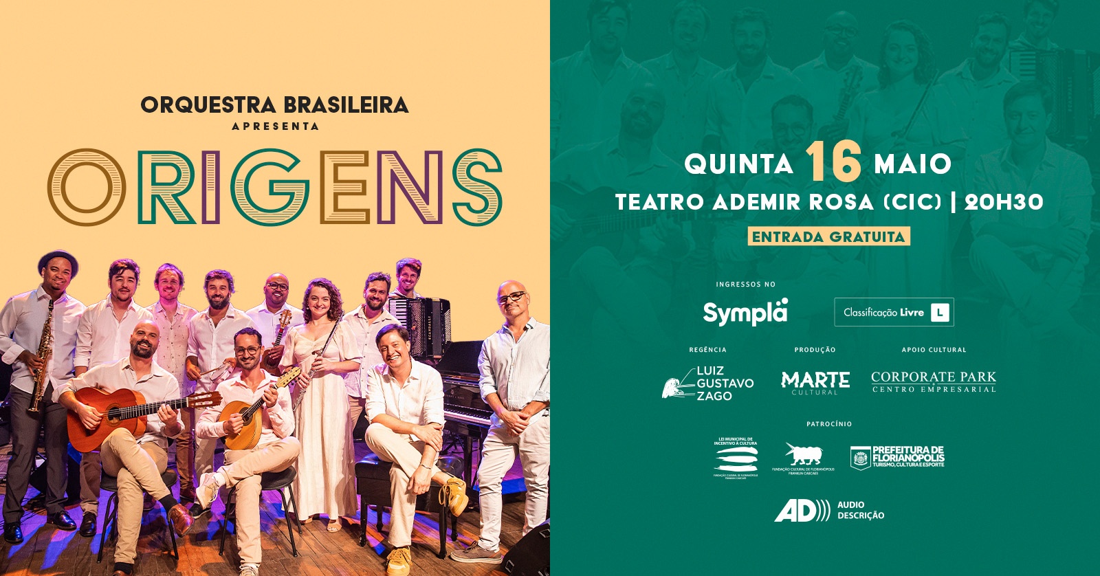 Orquestra Brasileira apresenta: Origens em Florianópolis - Sympla
