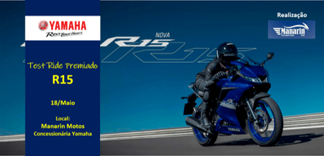 Petardo R15 TEST RIDER NA NOVA R15 em Tangará da Serra - Sympla
