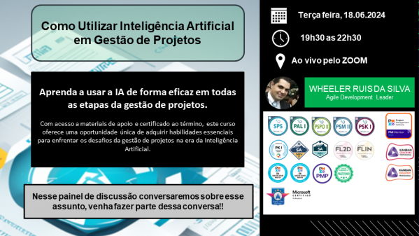 Como Utilizar IA em Gestão de Projetos - online - Sympla