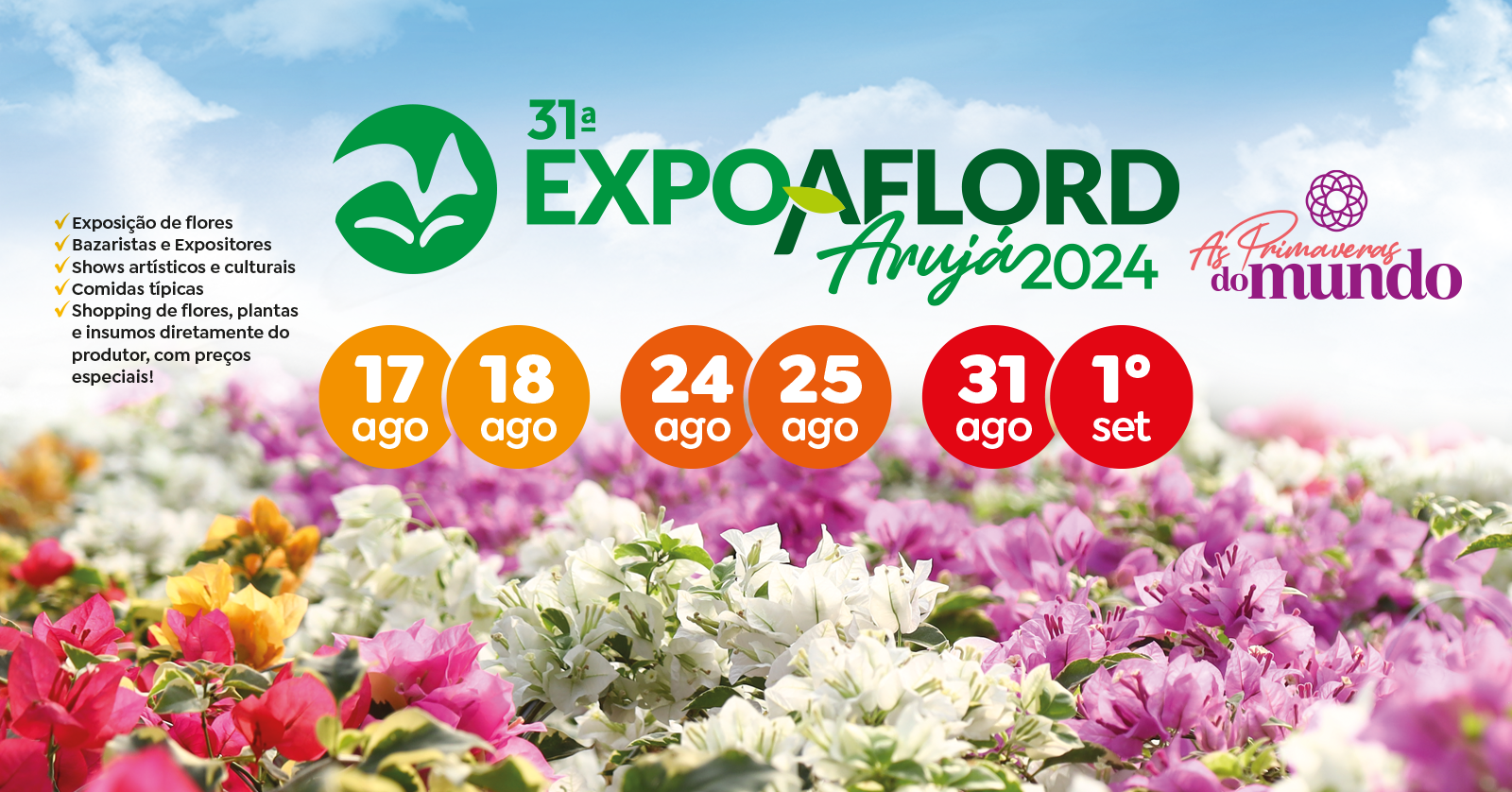 31ª Expo Aflord 2024 - Arujá/SP em Arujá - Sympla