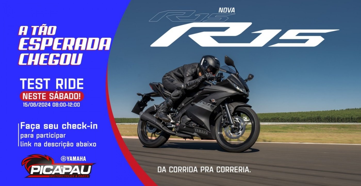 Petardo R15 #Testride#R15#Picapaumotos#Yamaha em Ji-Paraná - Sympla