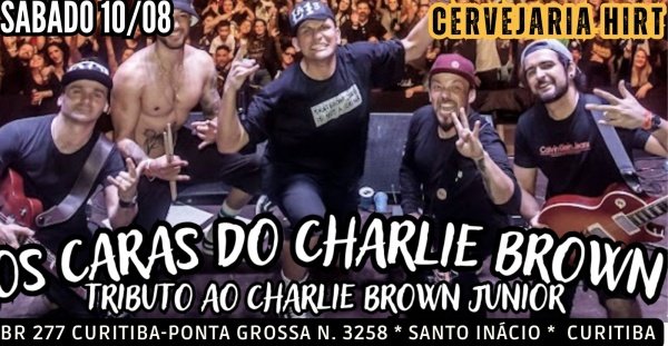 Os Cara do Charlie Brown na Cervejaria Hirt em Curitiba - Sympla