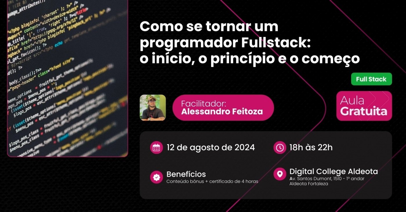 IMERSÃO DIGITAL - Como se tornar um programador Fullstack: o início, o ...