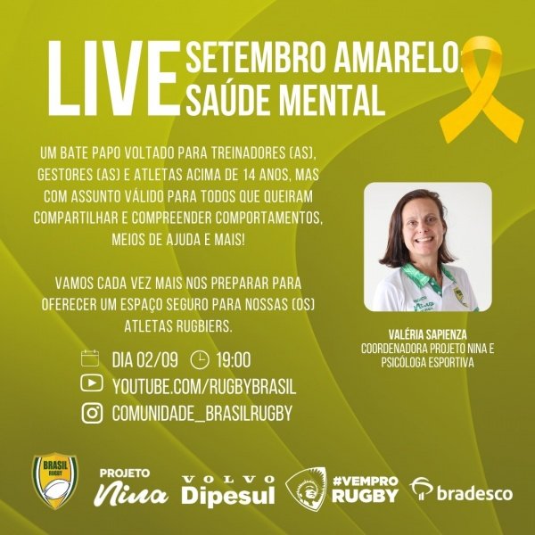 LIVE NINA+VPR: SETEMBRO AMARELO - online - Sympla
