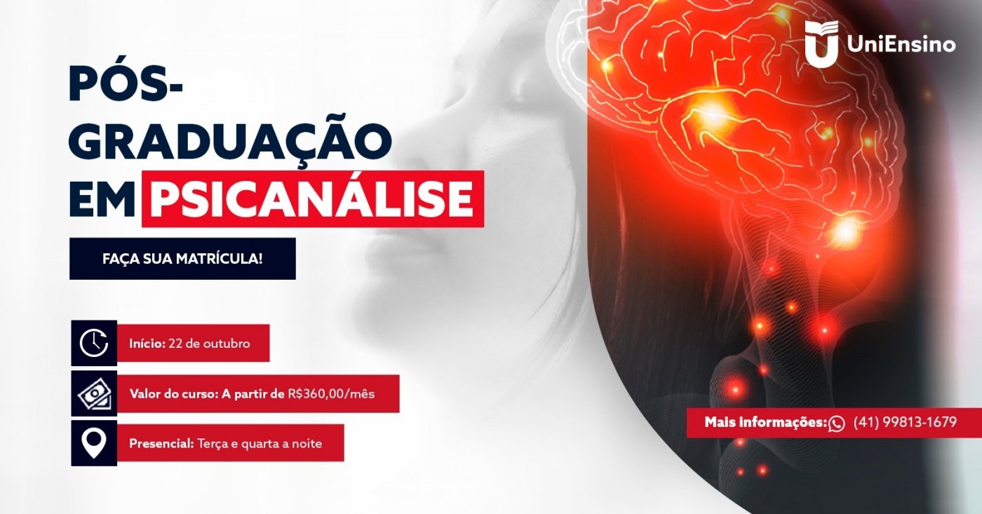 PÓS-GRADUAÇÃO LATO SENSU EM PSICANÁLISE em Curitiba - Sympla