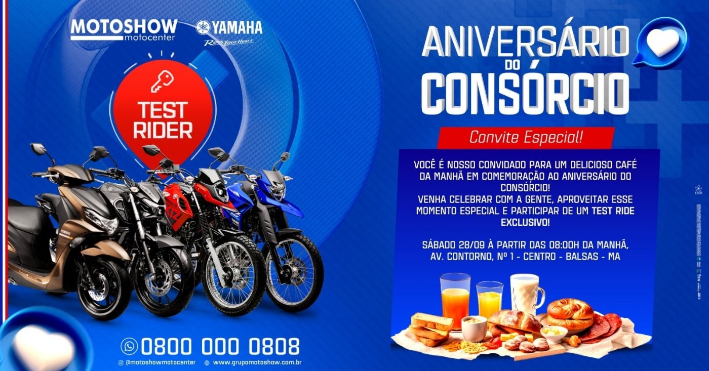 Promo Test Rider CAFÉ COM TEST RIDER BALSAS em Balsas - Sympla
