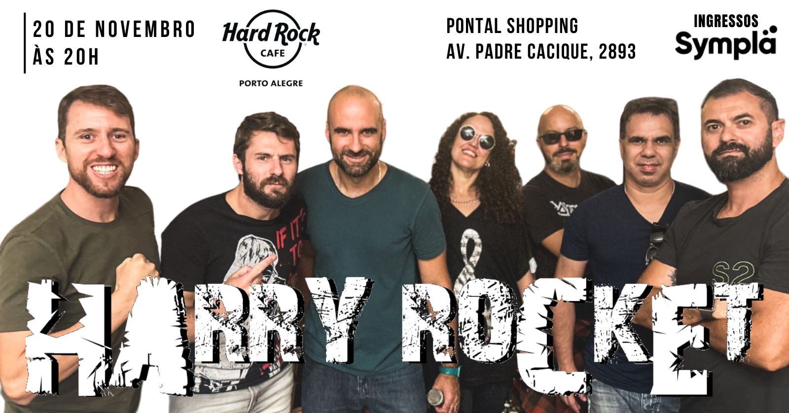 HARRY ROCKET - CLÁSSICOS DO ROCK em Porto Alegre - Sympla