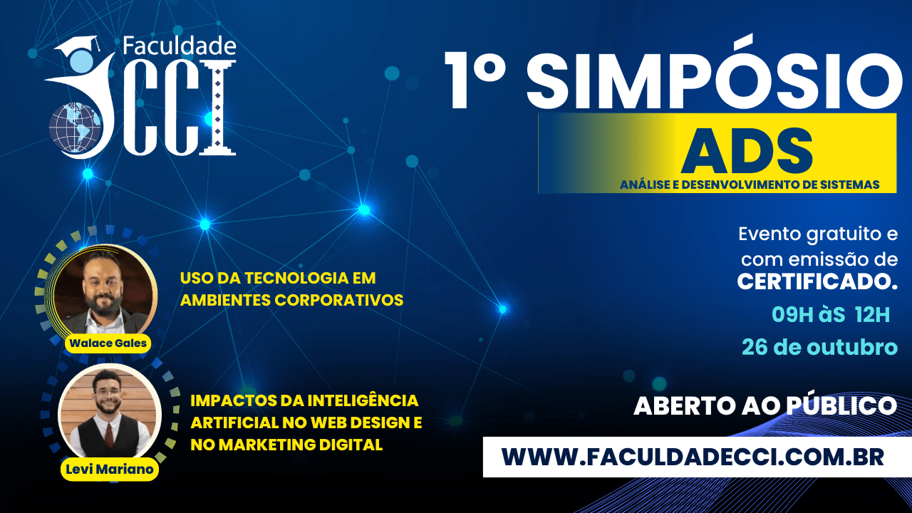 1º SIMPÓSIO DE ADS - FACULDADE CCI em Brasília - Sympla