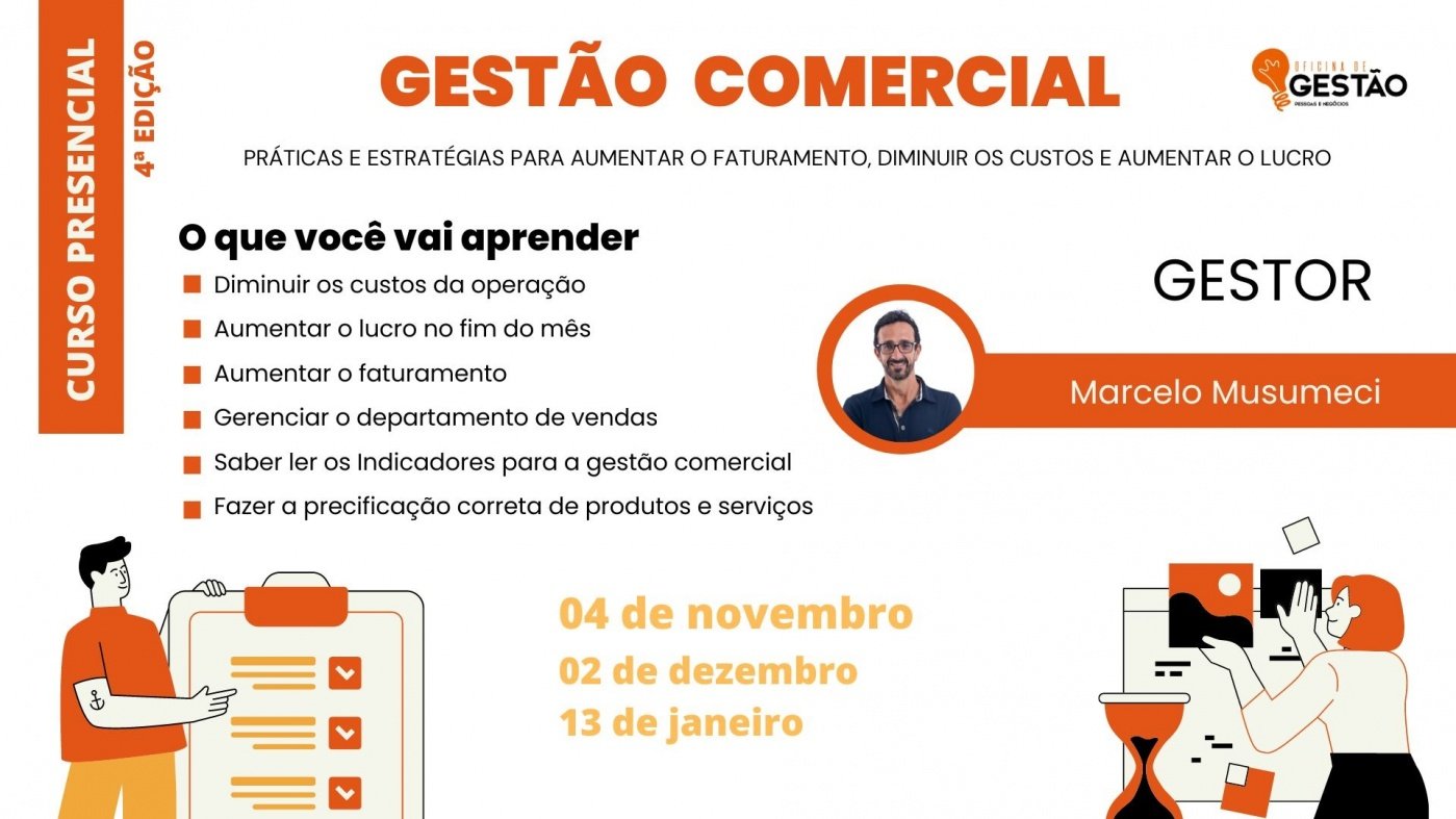 Curso de Gestão Comercial - 4ª edição em Santos - Sympla
