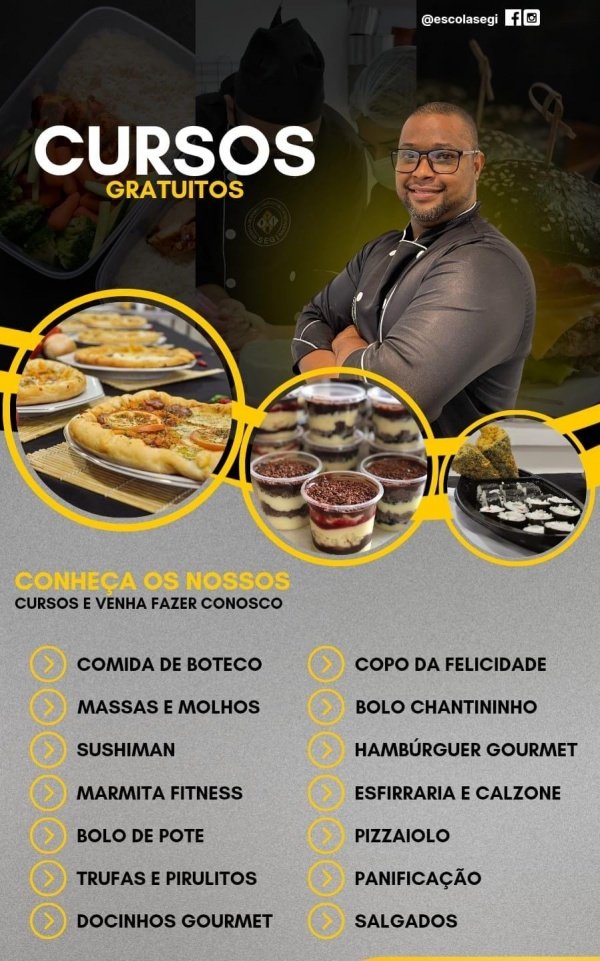 Cursos Gratuitos na área da gastronomia em Rio de Janeiro - Sympla