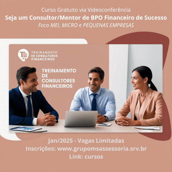 CURSO GRATUITO - FORMAÇÃO DE BPO FINANCEIRO - online - Sympla