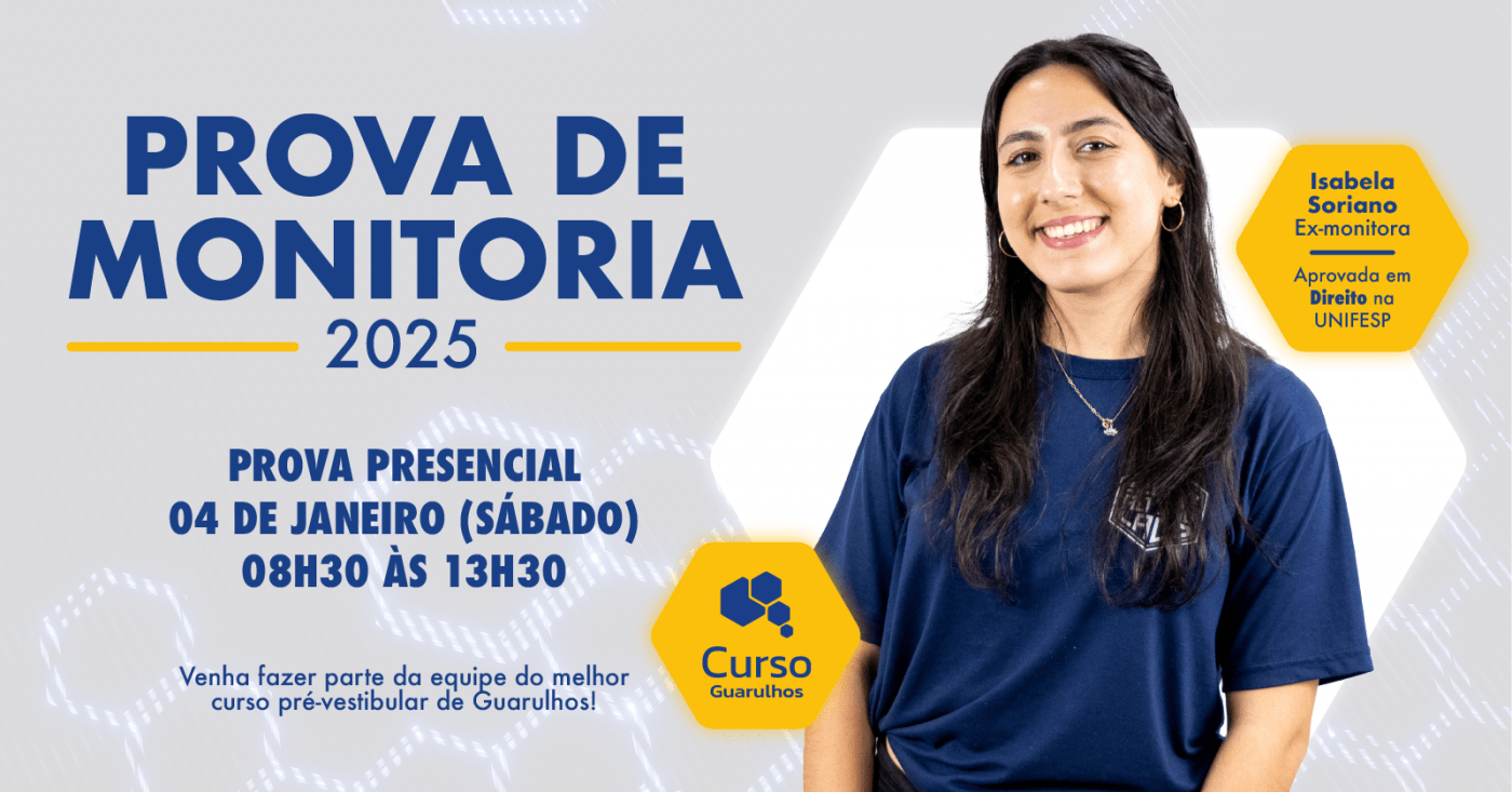 Prova de Monitoria | 04/01/25 (Sábado) - 08h30 | Curso Poliedro ...