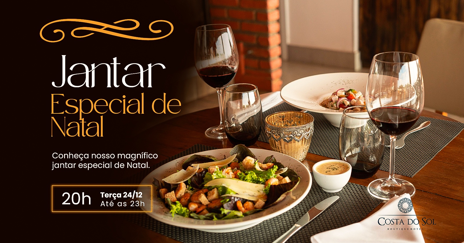 Jantar de Natal - Costa do Sol Boutique Hotel | Restaurante Mirador - Armação dos Búzios, RJ