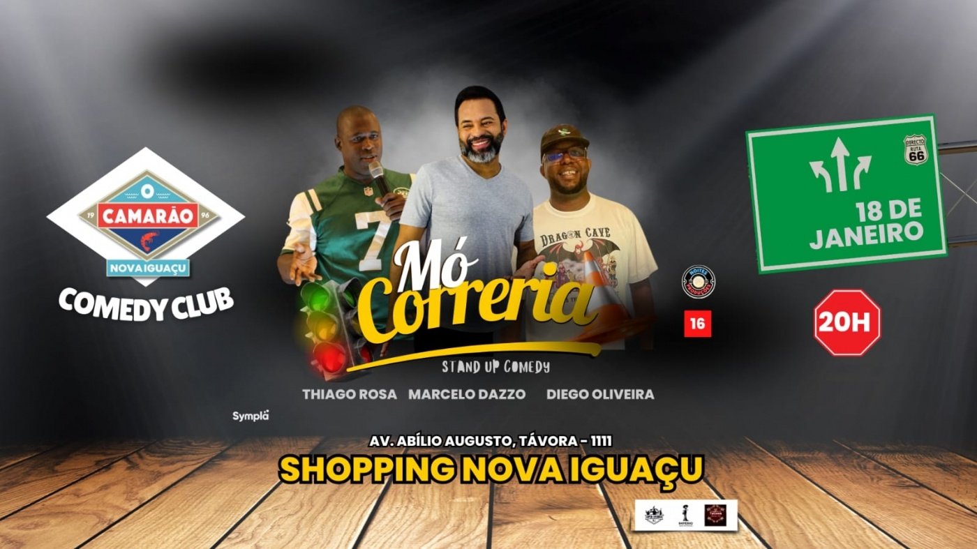 CAMARÃO COMEDY CLUB Shopping Nova Iguaçu show de Stand up Comedy