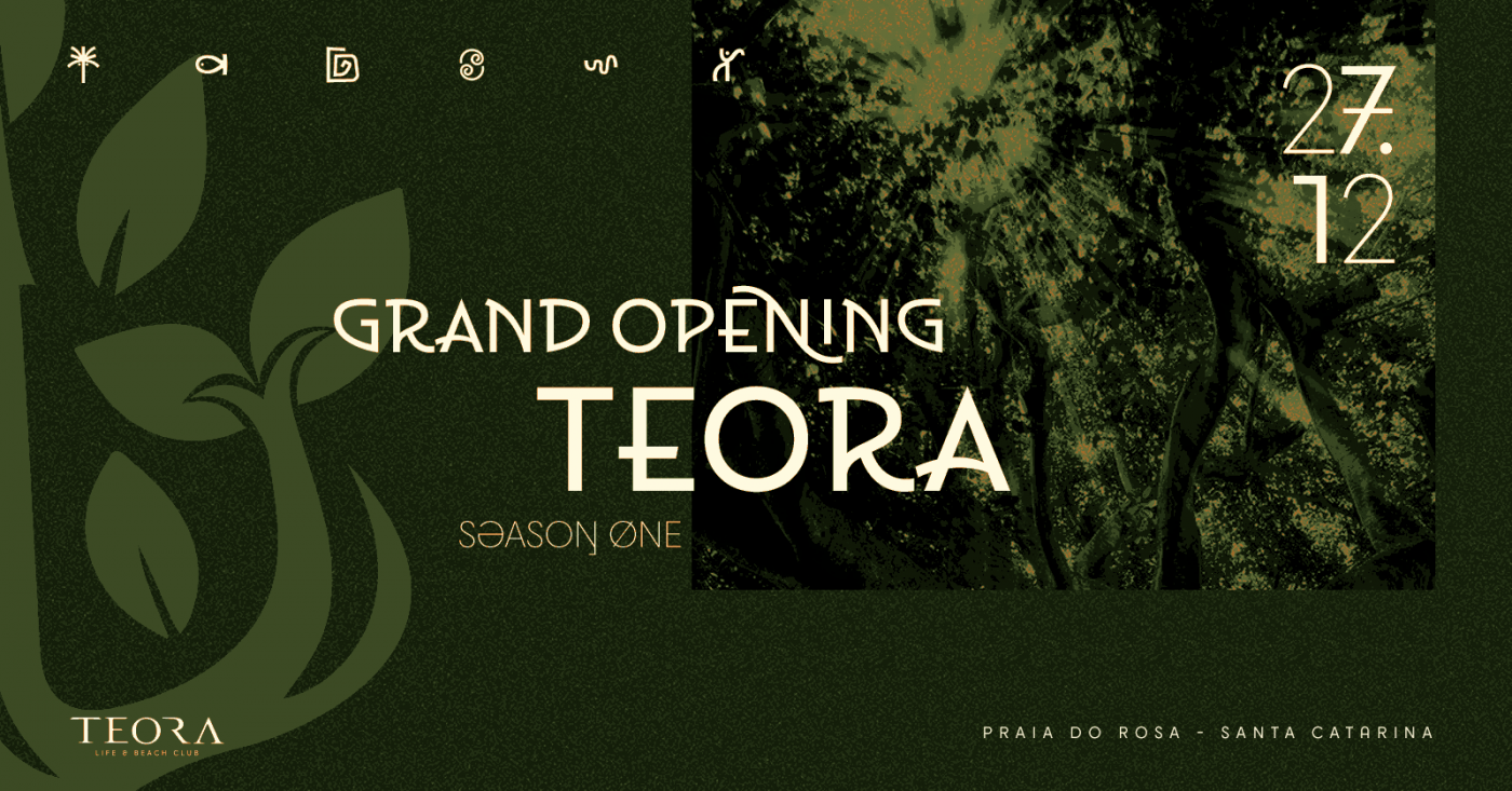 GRAND OPENING TEORA ~ KIKO FRANCO ~ SEASON ONE ~ 27.12 em Imbituba - Sympla