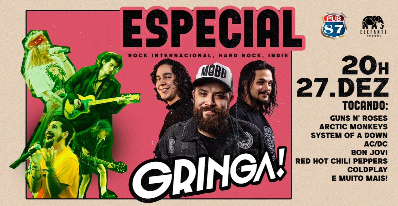 GRINGA BAND - Especial Rock Internacional, Hard Rock /indie em GRINGA BAND - Especial Rock Internacional, Hard Rock /indie em