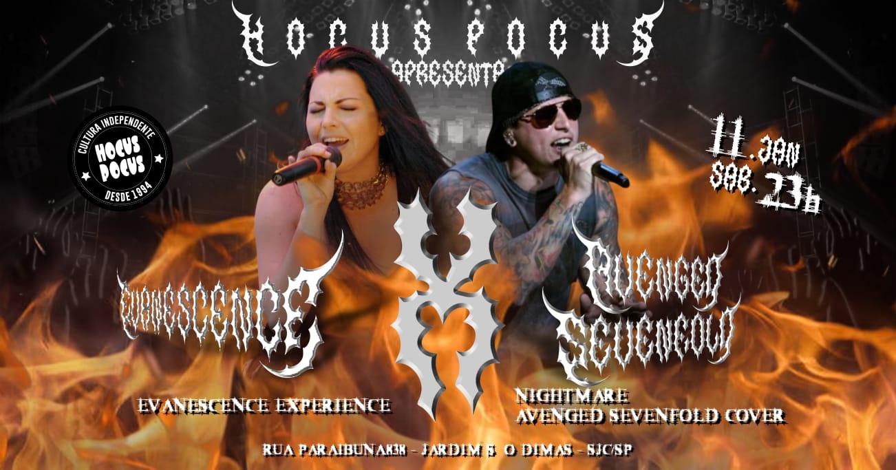 Especial Evanescence e Avenged Sevenfold no Hocus Pocus em São José dos Campos