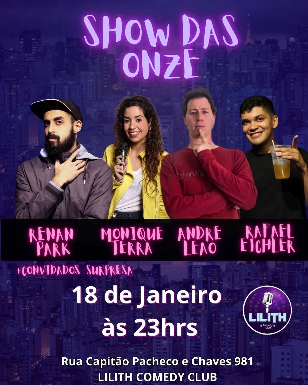 (SHOW GRATUITO) COMÉDIA STAND UP - SHOW DAS ONZE em São Paulo - Sympla