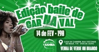 VOCÊ DISSE SAMBA - BAILE DE CARNAVAL em Salvador - Sympla