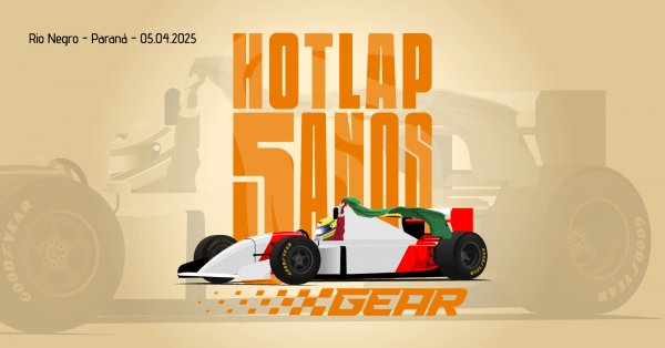 Banner HOTLAP DE ANIVERSÁRIO 5 ANOS GEAR CAR CLUB