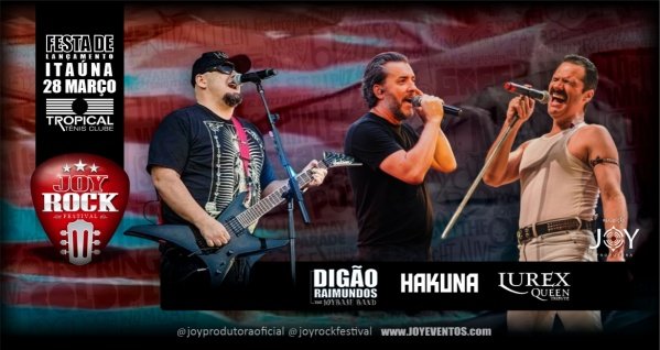 JOY ROCK FESTIVAL - FESTA DE LANÇAMENTO EM ITAÚNA / TROPICAL TENIS CLUBE