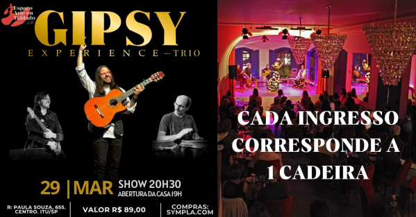 Banner GIPSY EXPERIENCE- Trio - O tributo - 29 de Março