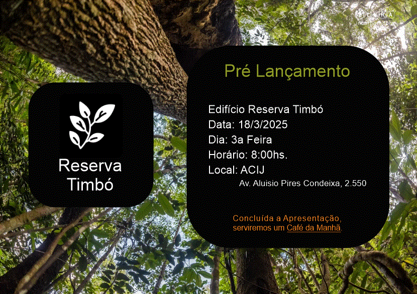 Rejo Timbe Pré Lançamento RESERVA TIMBÓ em Joinville - Sympla