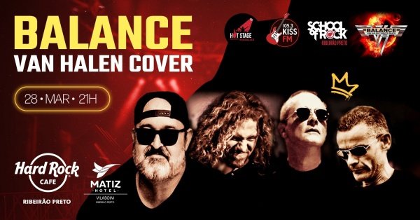 Balance – O Melhor Tributo ao Van Halen no Hard Rock Cafe Ribeirão Preto!