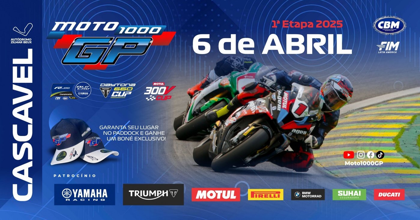 MOTO1000GP | 1ª ETAPA | TEMPORADA 2025 | CASCAVEL em Cascavel - Sympla