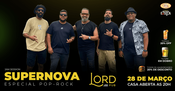 Banner Especial Pop Rock com a Supernova Jam Session - Novo Show!