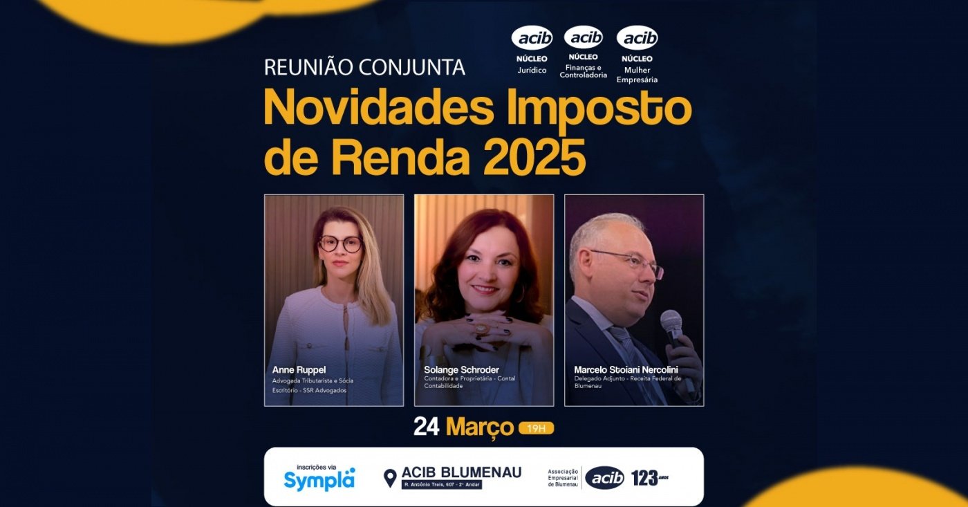 Imposto de Renda: Novidades 2025 em Blumenau - Sympla