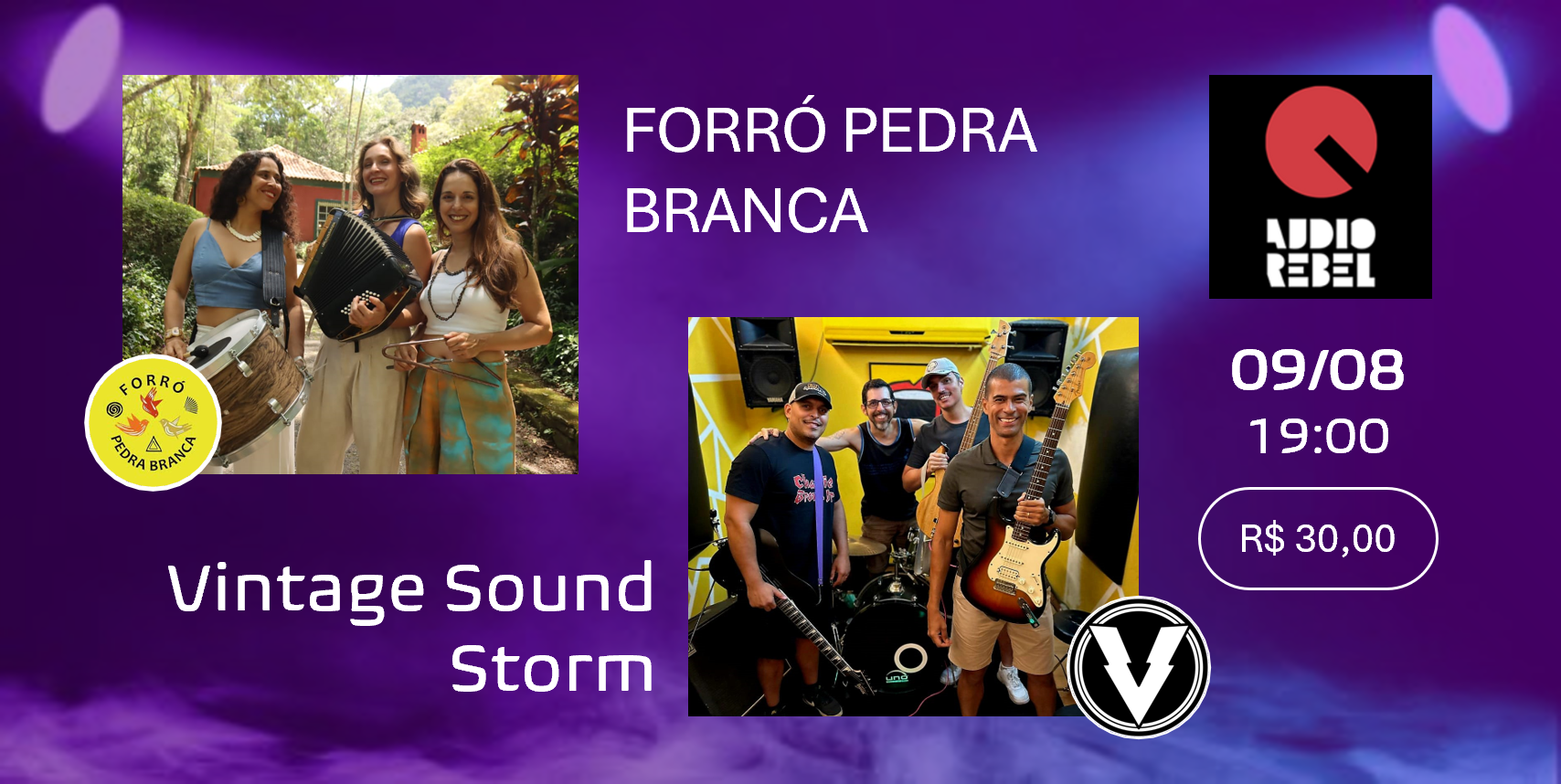 FORROCK com Vintage Sound Storm + Forró Pedra Branca