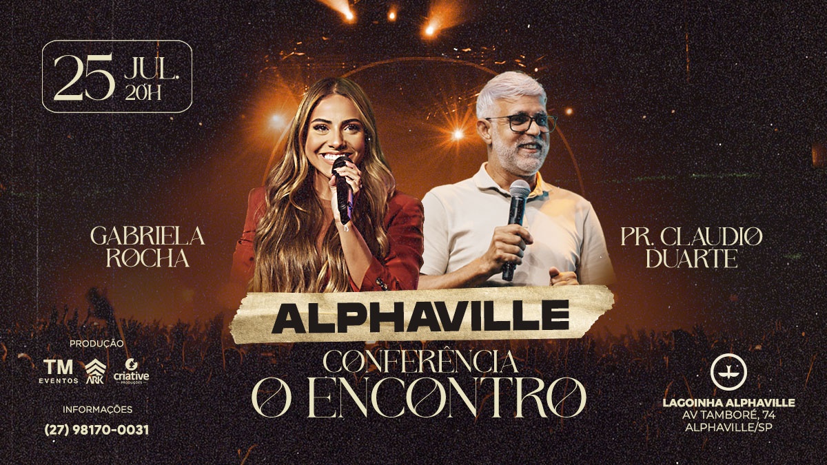GABRIELA ROCHA E CLAUDIO DUARTE NA LAGOINHA ALPHAVILLE SP - CONFERÊNCIA O ENCONTRO