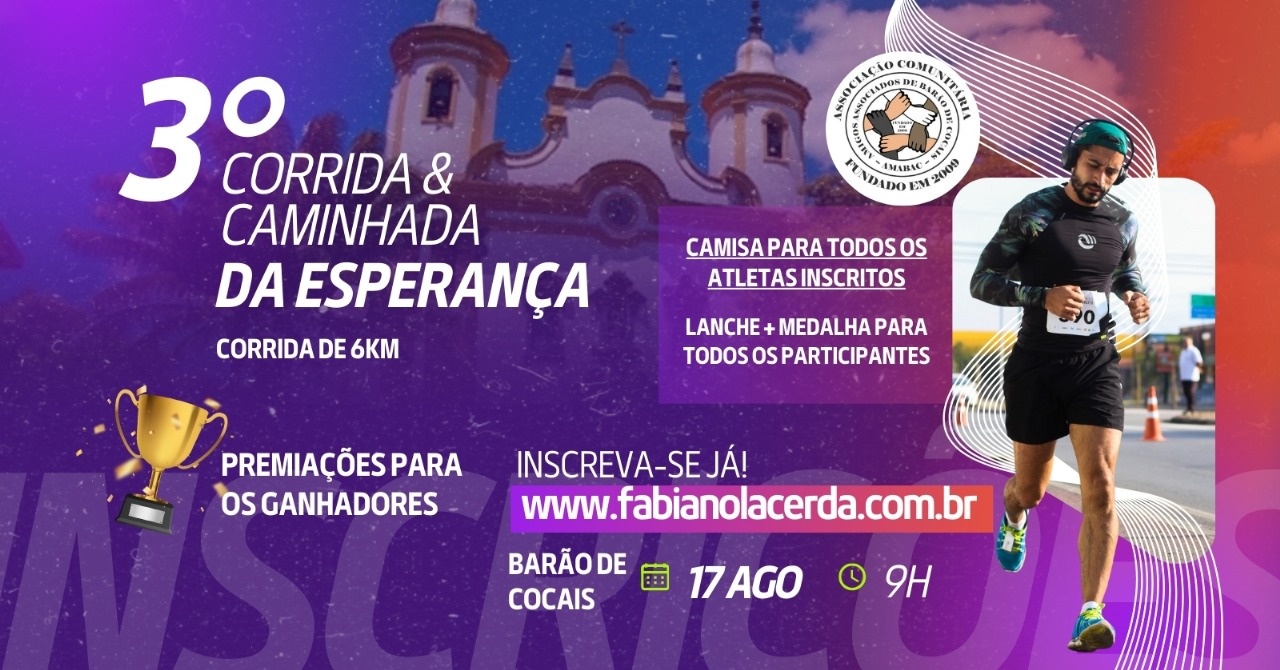 3º CORRIDA E CAMINHADA DA ESPERANÇA