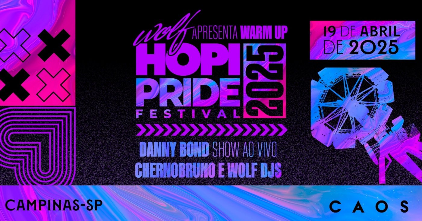 WOLF apresenta WARM UP HOPI PRIDE FESTIVAL 2025 em Campinas - Sympla