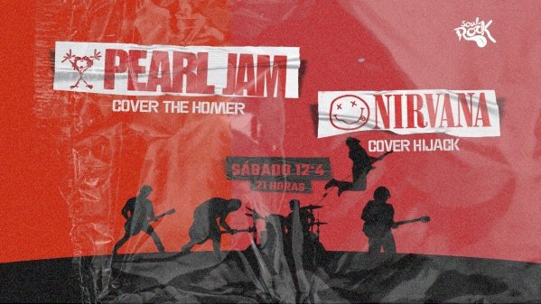Cover Pearl Jam e Nirvana | Sábado 12.4