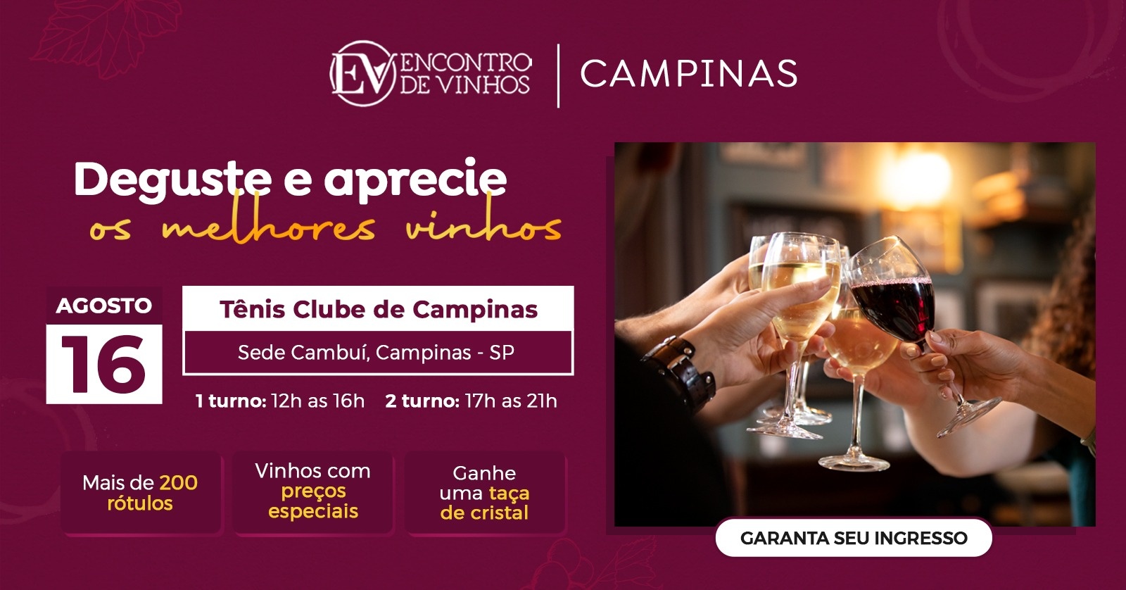 Encontro de Vinhos Campinas - Agosto