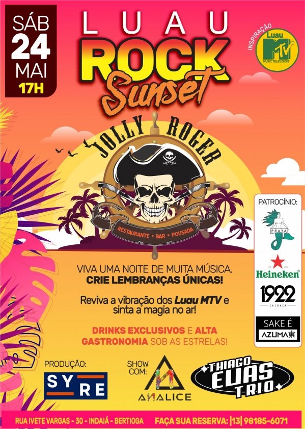 Banner LUAU ROCK SUNSET