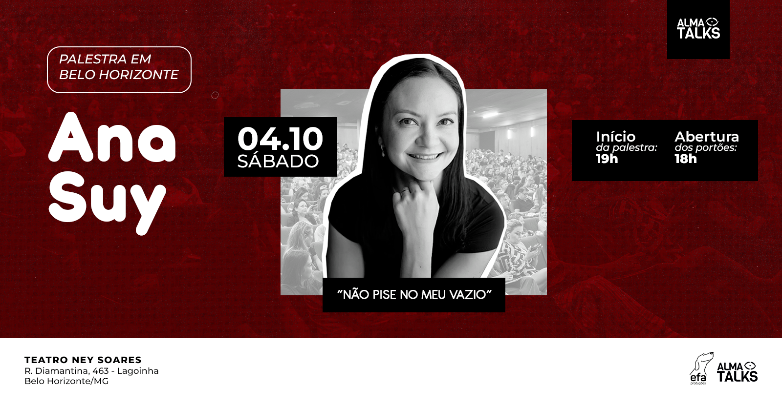 Ana Suy em Belo Horizonte  - Palestra "Não Pise no Meu Vazio