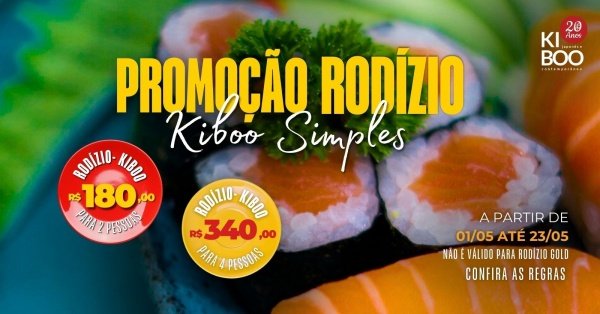 Banner Promoção Rodízio Kiboo Simples